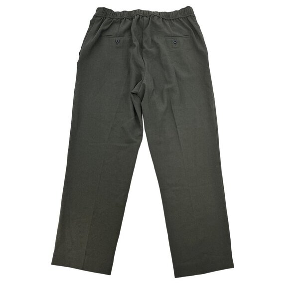 H&M Womens High Rise Pull On Straight Leg Ankle Dress Pants Green 10 Pockets - Picture 7 of 9